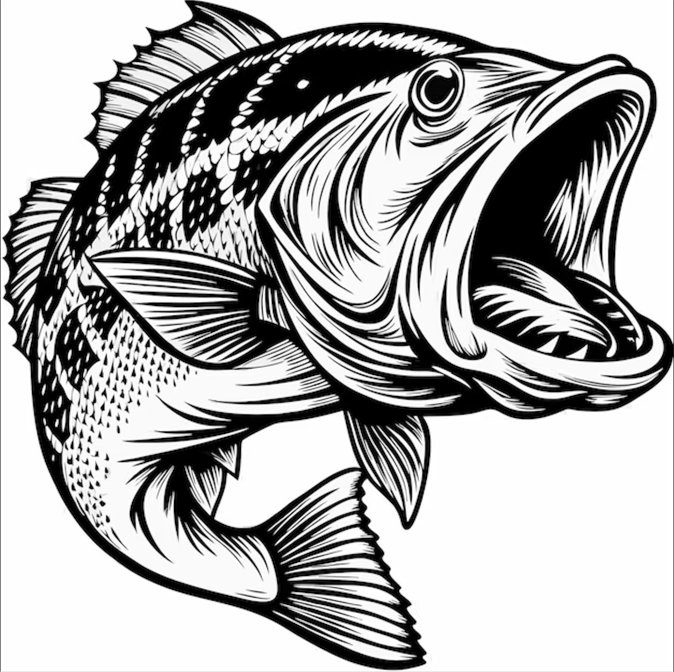 Grouper with it's mouth open